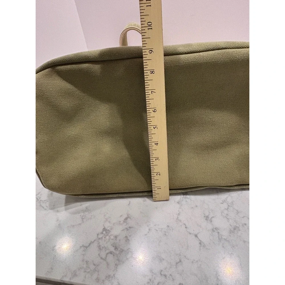 C Wonder Canvas‎ Colorblock Tote Bag Cream Olive Green Gold Logo Large Shopper